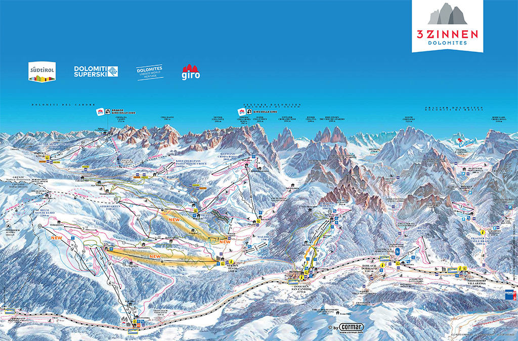 Cartina piste sci Alta Pusteria
