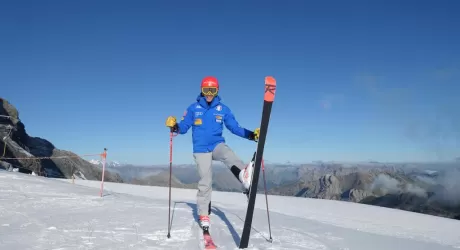 STELVIO - Innerhofer torna sugli sci dopo l’infortunio 