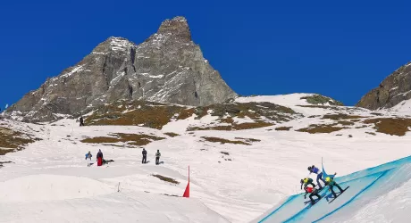 CERVINIA - Al via i preparativi per la Coppa del mondo di snowboard cross