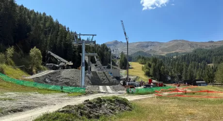 Proseguono i lavori per la nuova telecabina Pila - Cuois 1 - Fotogallery