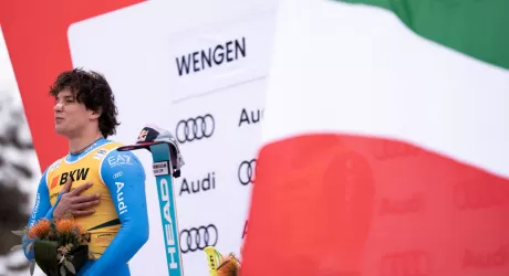 Capolavoro Franzoni a Wengen, trionfa in superG