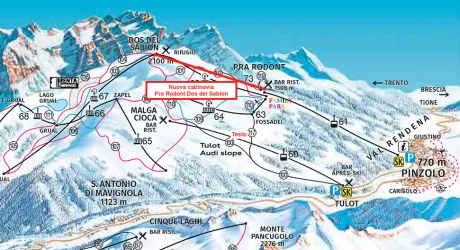 PINZOLO - Nuova cabinovia Pra Rodont Dos del Sabion per l'inverno 2023/2024